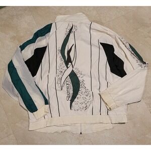 VTG Slazenger Mens Size XL All Over Print Golf Tennis Windbreaker Retro‎ Jacket